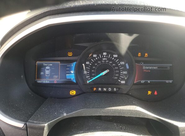 2FMPK3J98GBC41218 2016 FORD EDGE Red ხელსაწყოთა პანელის ხედი
