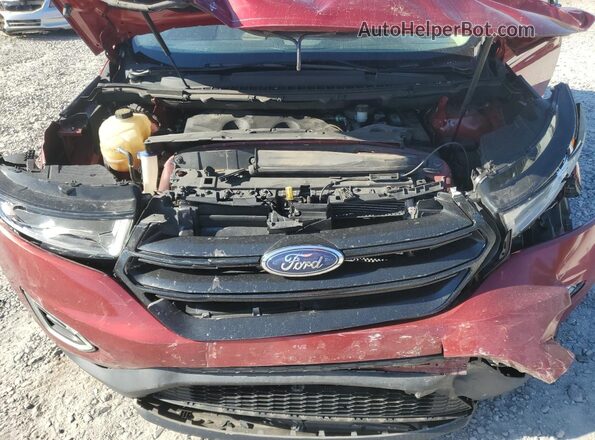 2FMPK3J98GBC41218 2016 FORD EDGE Red ძრავის განყოფილების ხედი
