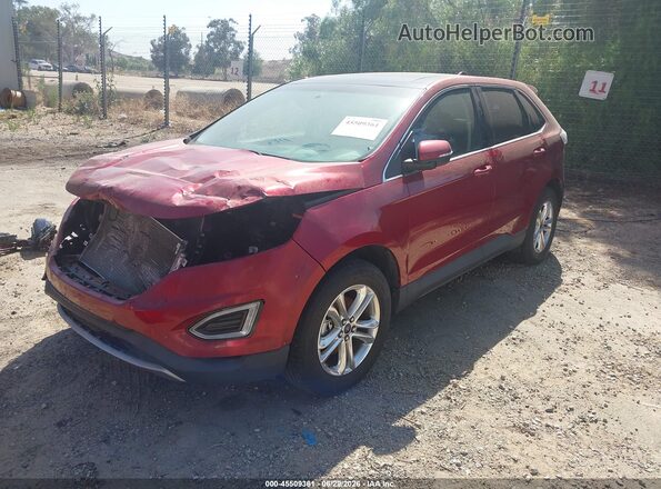 2FMPK3J99HBC31752 2017 FORD EDGE Red Przód lewy