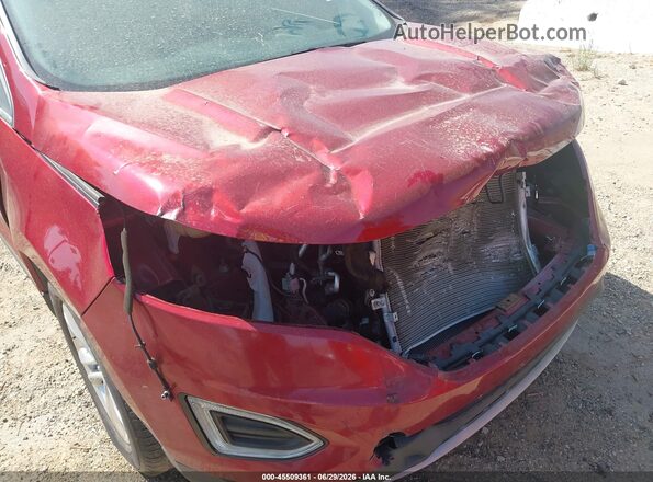 2FMPK3J99HBC31752 2017 FORD EDGE Red Widok deski rozdzielczej
