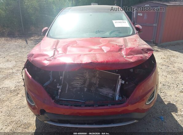 2FMPK3J99HBC31752 2017 FORD EDGE Red Widok zestawu wskaźników