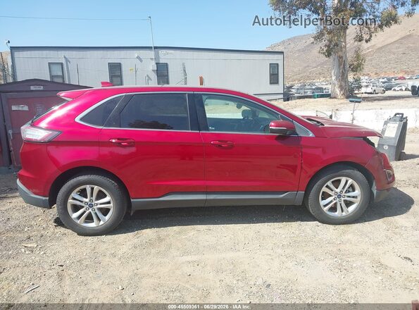2FMPK3J99HBC31752 2017 FORD EDGE Red Widok wnętrza z tyłu