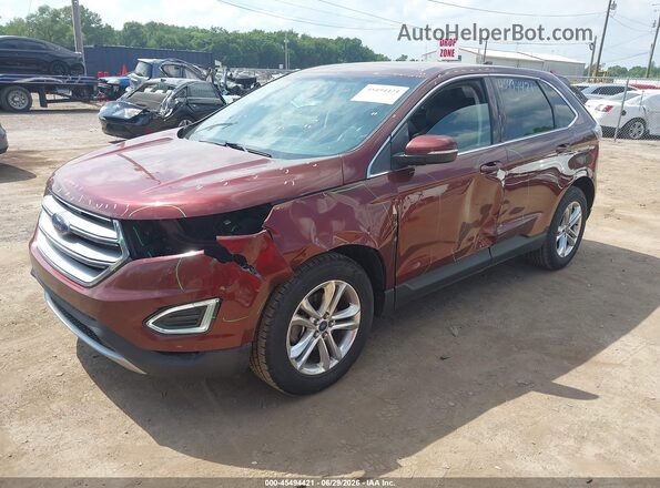 2FMPK3J9XGBC41690 2016 FORD EDGE Red Przód lewy