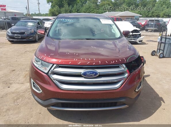 2FMPK3J9XGBC41690 2016 FORD EDGE Red Widok wnętrza z tyłu