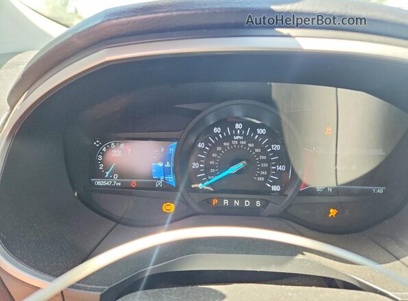 2FMPK3J9XKBB21784 2019 FORD EDGE Cream Widok zestawu wskaźników