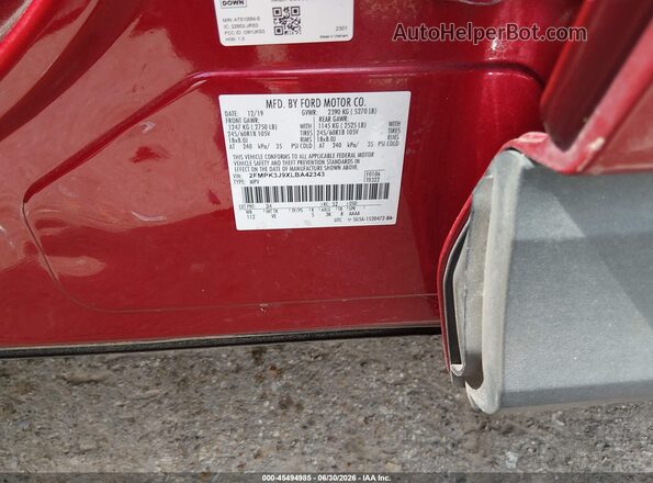 2FMPK3J9XLBA42343 2020 FORD EDGE Red Widok komory silnika