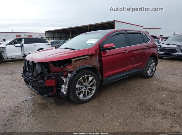 2FMPK3K81GBB26725 2016 FORD EDGE Red Front left