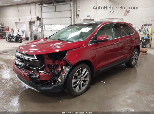 2FMPK3K81GBC49179 2016 FORD EDGE Red Vista tres cuartos delantera izquierda
