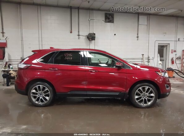2FMPK3K81GBC49179 2016 FORD EDGE Red Vista interior trasera