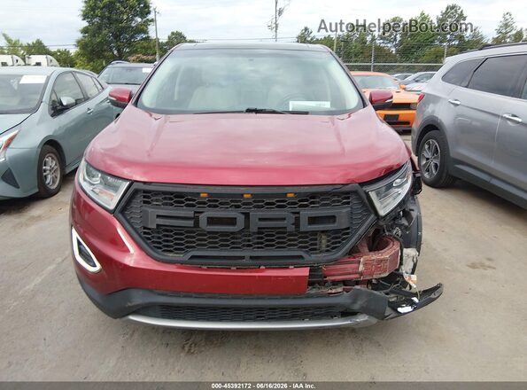 2FMPK3K81HBB71374 2017 FORD EDGE Burgundy ხელსაწყოთა პანელის ხედი