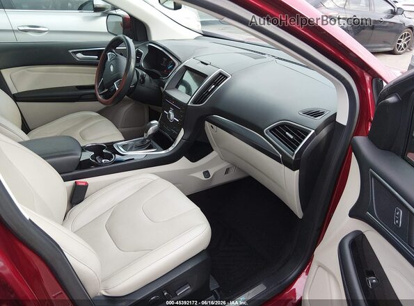 2FMPK3K81HBB71374 2017 FORD EDGE Burgundy წინა სალონის ხედი