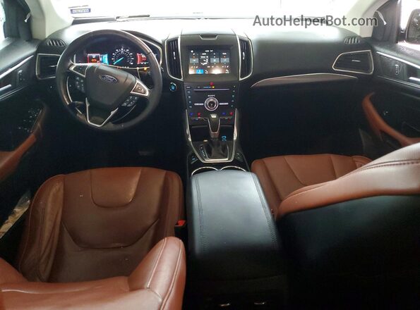 2FMPK3K82JBB38650 2018 FORD EDGE Белый Вид панели приборов
