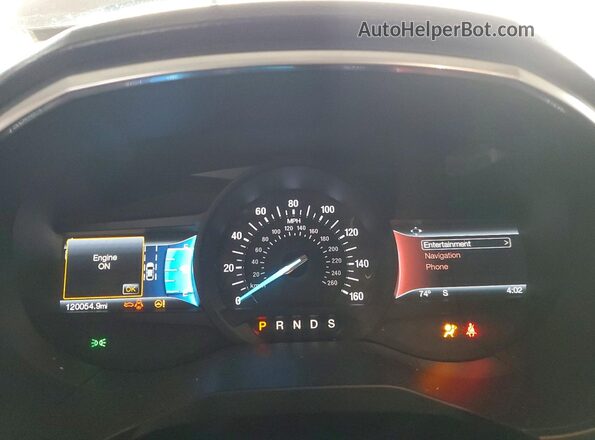 2FMPK3K82JBB38650 2018 FORD EDGE Белый Вид щитка приборов