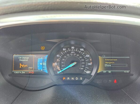 2FMPK3K82JBC33077 2018 FORD EDGE Black Սարքավորումների վահանակի տեսք