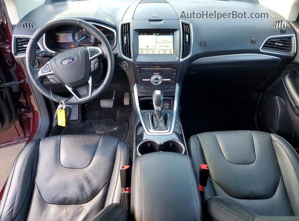 2FMPK3K85JBC40122 2018 FORD EDGE Burgundy Dashboard view