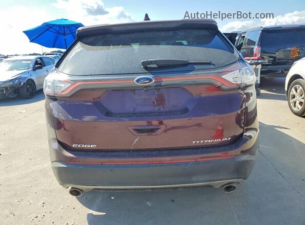 2FMPK3K85JBC40122 2018 FORD EDGE Burgundy Rear view