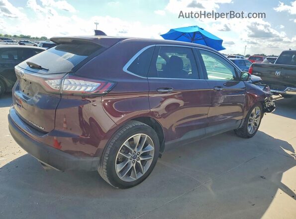 2FMPK3K85JBC40122 2018 FORD EDGE Burgundy Rear right