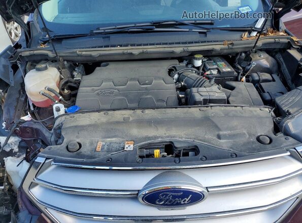 2FMPK3K85JBC40122 2018 FORD EDGE Burgundy Engine compartment view