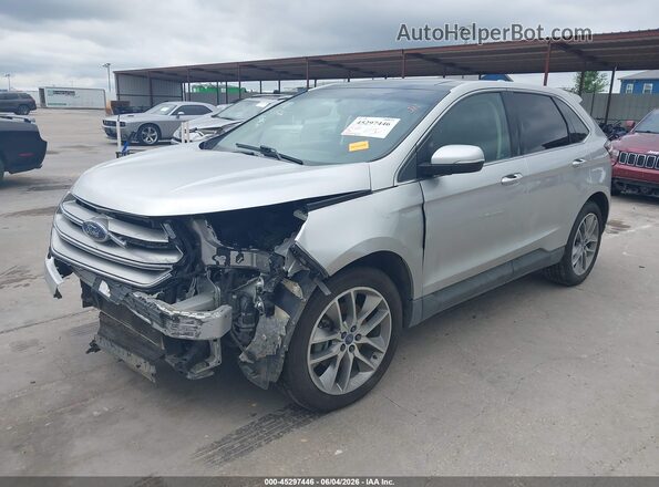 2FMPK3K87JBB86063 2018 FORD EDGE Silver Առջևի ձախ երեք քառորդ տեսարան