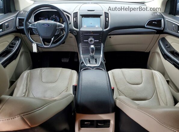 2FMPK3K89HBB43645 2017 FORD EDGE White Dashboard view