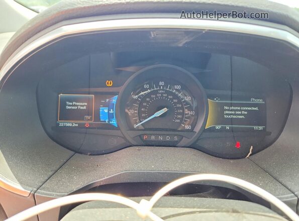 2FMPK3K90JBB42625 2018 FORD EDGE Silver Instrument cluster view
