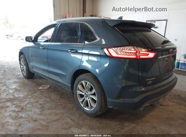 2FMPK3K90KBB37717 2019 FORD EDGE Blue Задня ліва чверть
