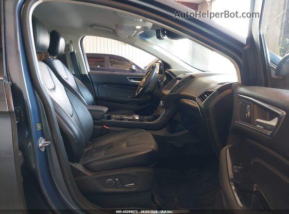 2FMPK3K90KBB37717 2019 FORD EDGE Blue Вид салону спереду