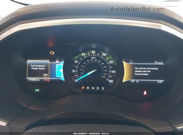 2FMPK3K90KBB37717 2019 FORD EDGE Blue Вид задніх сидінь