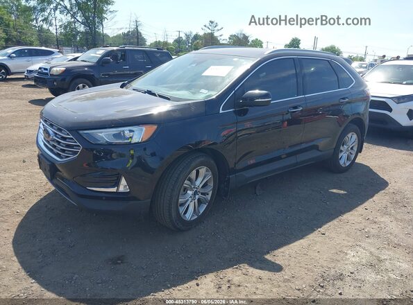 2FMPK3K90MBA18424 2021 FORD EDGE Черный Передняя левая четверть