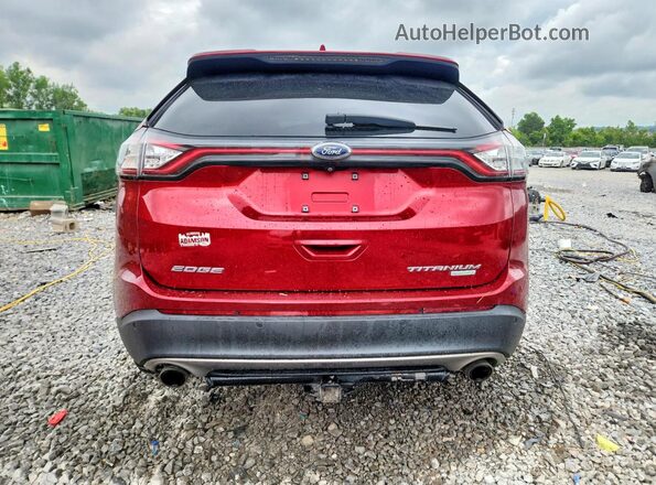 2FMPK3K91HBC58362 2017 FORD EDGE Red უკანა ხედი