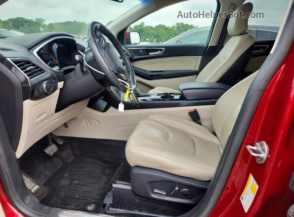 2FMPK3K91HBC58362 2017 FORD EDGE Red წინა სალონის ხედი