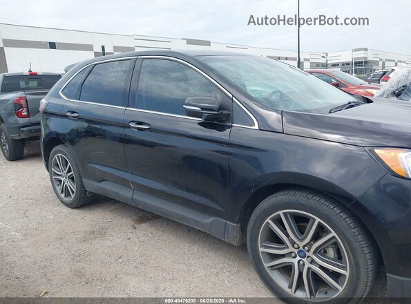 2FMPK3K91KBB80205 2019 FORD EDGE Black Widok wnętrza z tyłu