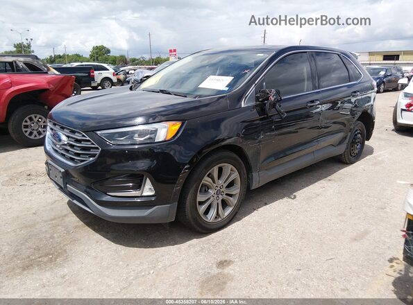 2FMPK3K92KBB75689 2019 FORD EDGE Black წინა მარცხენა ხედი სამი მეოთხედიდან