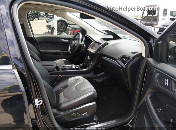 2FMPK3K92KBB75689 2019 FORD EDGE Black წინა სალონის ხედი