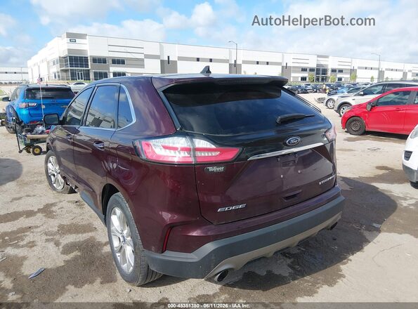 2FMPK3K92LBB61129 2020 FORD EDGE Maroon Задня ліва чверть