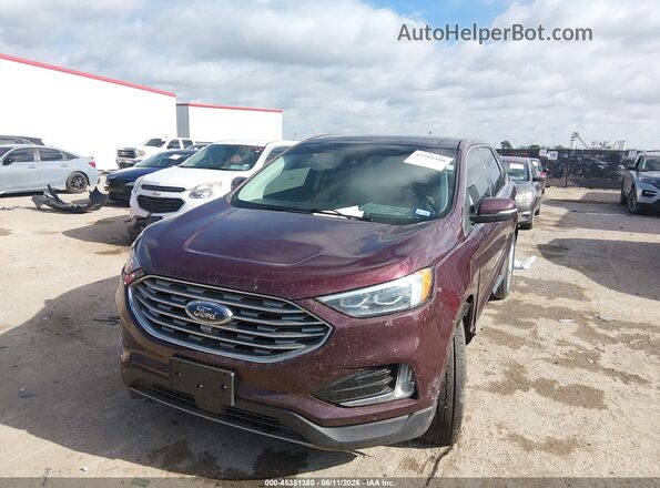 2FMPK3K92LBB61129 2020 FORD EDGE Maroon Передня ліва чверть