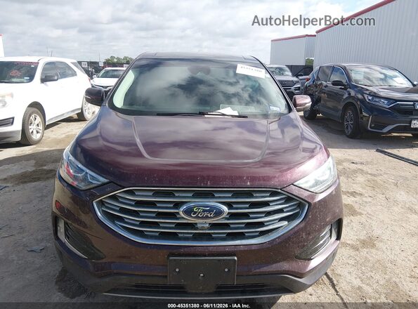 2FMPK3K92LBB61129 2020 FORD EDGE Maroon Вид щитка приладів