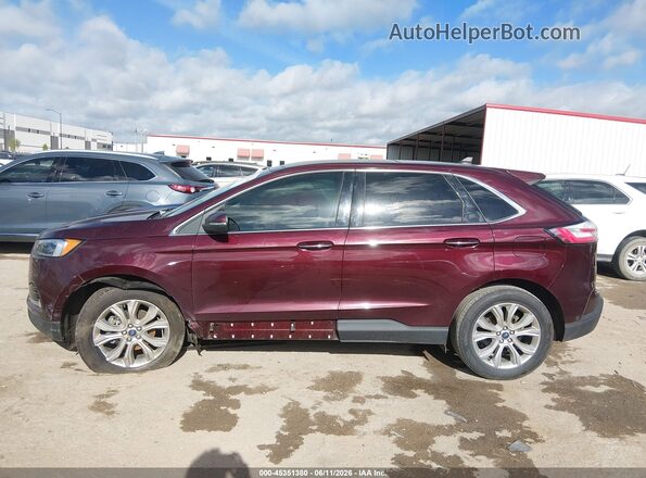 2FMPK3K92LBB61129 2020 FORD EDGE Maroon Панорамний вид салону 360°