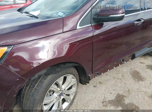2FMPK3K92LBB61129 2020 FORD EDGE Maroon Вид спереду