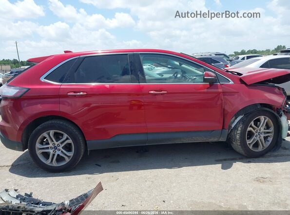 2FMPK3K93JBB74985 2018 FORD EDGE Burgundy უკანა სალონის ხედი