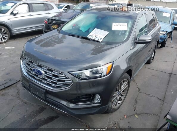 2FMPK3K93KBB69805 2019 FORD EDGE Gray წინა მარცხენა ხედი სამი მეოთხედიდან