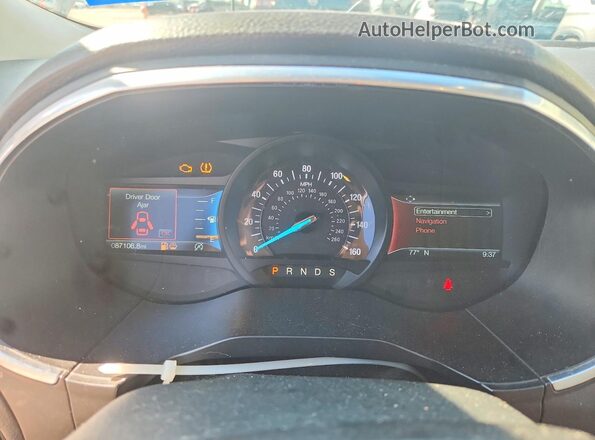 2FMPK3K93KBC68267 2019 FORD EDGE White ხელსაწყოთა პანელის ხედი