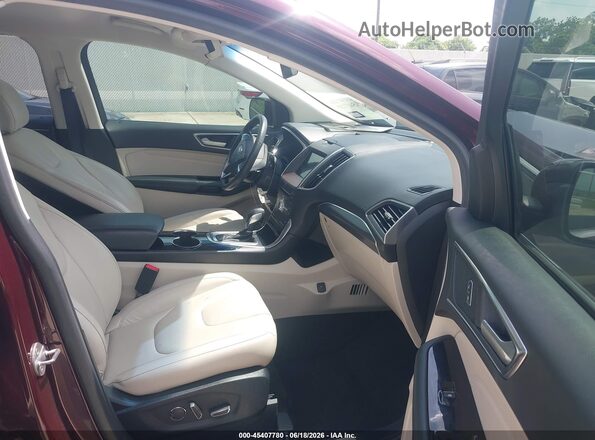 2FMPK3K94HBC01346 2017 FORD EDGE Burgundy Vista interior delantera