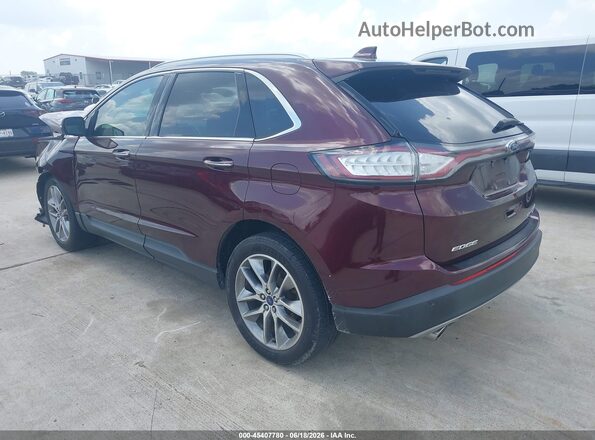 2FMPK3K94HBC01346 2017 FORD EDGE Burgundy Trasero izquierdo