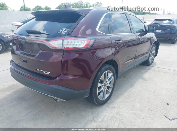 2FMPK3K94HBC01346 2017 FORD EDGE Burgundy Trasero derecho