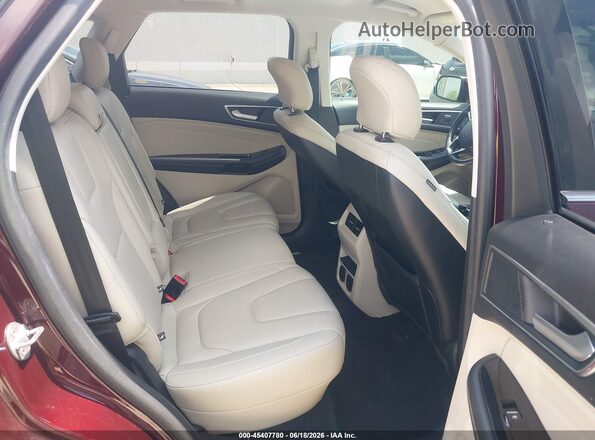 2FMPK3K94HBC01346 2017 FORD EDGE Burgundy Vista de la etiqueta del VIN