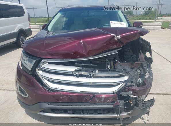 2FMPK3K94HBC01346 2017 FORD EDGE Burgundy Vista del cuadro de instrumentos