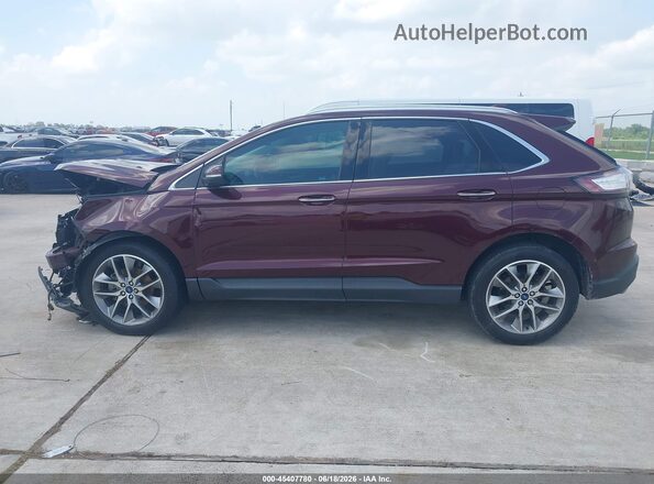 2FMPK3K94HBC01346 2017 FORD EDGE Burgundy Vista interior de 360 grados