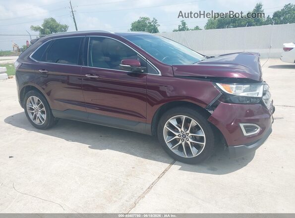 2FMPK3K94HBC01346 2017 FORD EDGE Burgundy Vista interior trasera