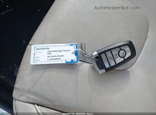 2FMPK3K94LBA05139 2020 FORD EDGE White Dashboard view